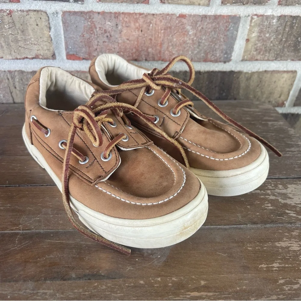 Boys Size‎ 13 Sperry Shoes Brown Leather Boat Shoes sb3